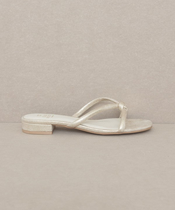 Ada - Delicate Knotted Flat Sandal